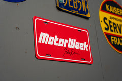 John Davis Autographed MotorWeek License Plate